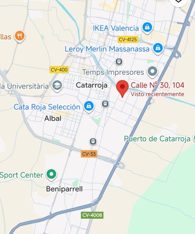 mapa de almacen al por mayor en valencia